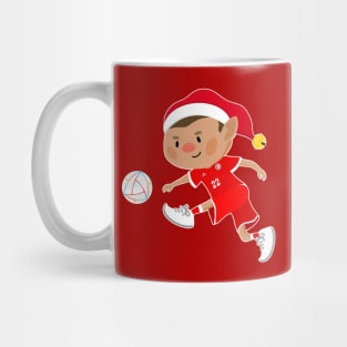 Tunisia football Christmas elf. Football World Cup soccer T-Shirt Mug